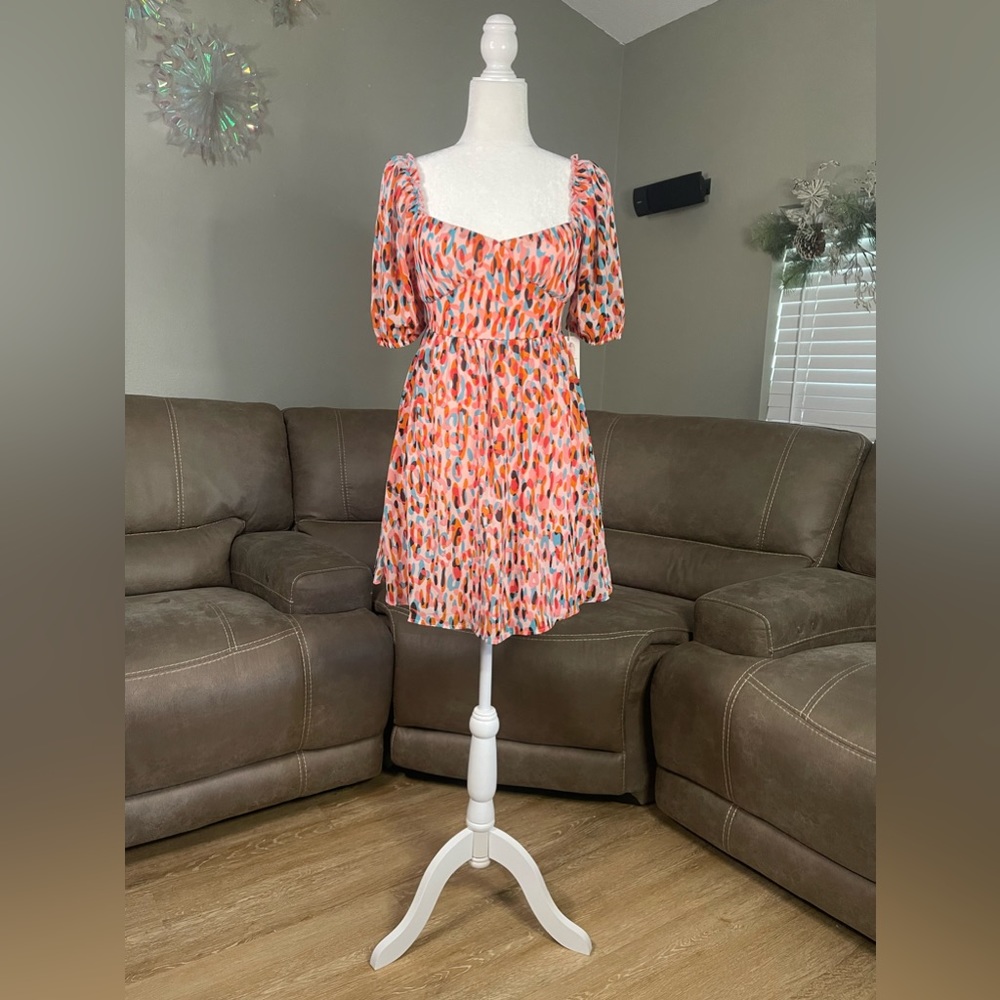 NWT Jessica Simpson Babydoll Dress XS Summer Vacay Party Resort Date Romantic - Picture 8 of 8